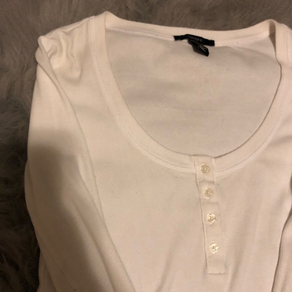 Forever 21 Long Sleeve Ribbed Shirt - Picture 1 of 3